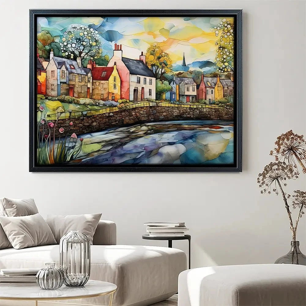 Village Stream Canvas Print Village Stream Canvas Print wall art product David Alexander Elder