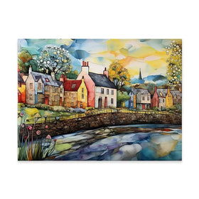 Village Stream Canvas Print Village Stream Canvas Print wall art product David Alexander Elder