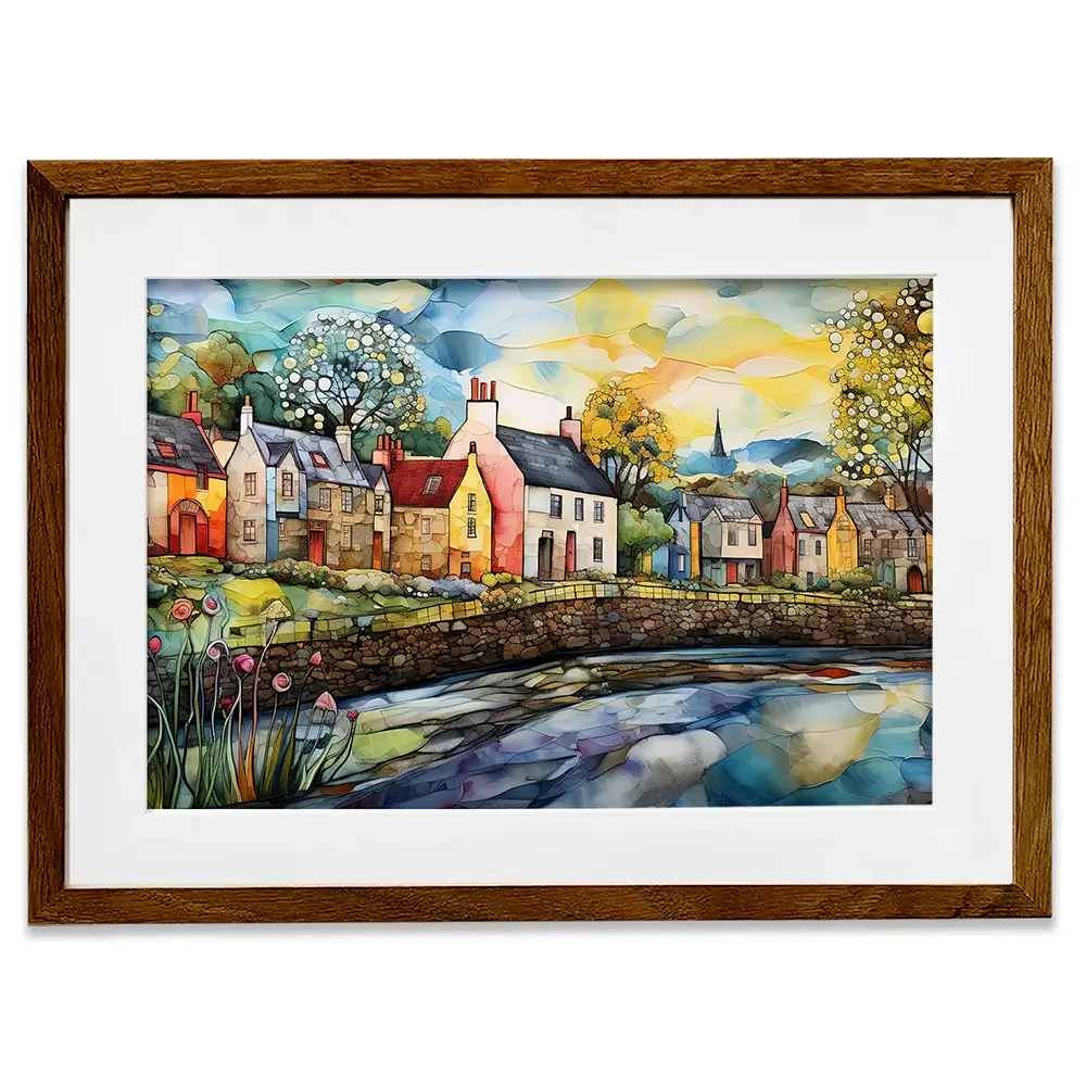 Village Stream Framed Art Print Village Stream Framed Art Print wall art product David Alexander Elder