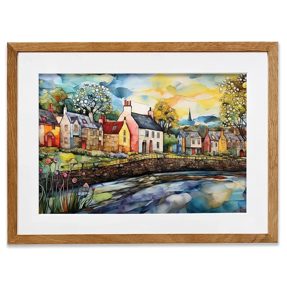 Village Stream Framed Art Print Village Stream Framed Art Print wall art product David Alexander Elder