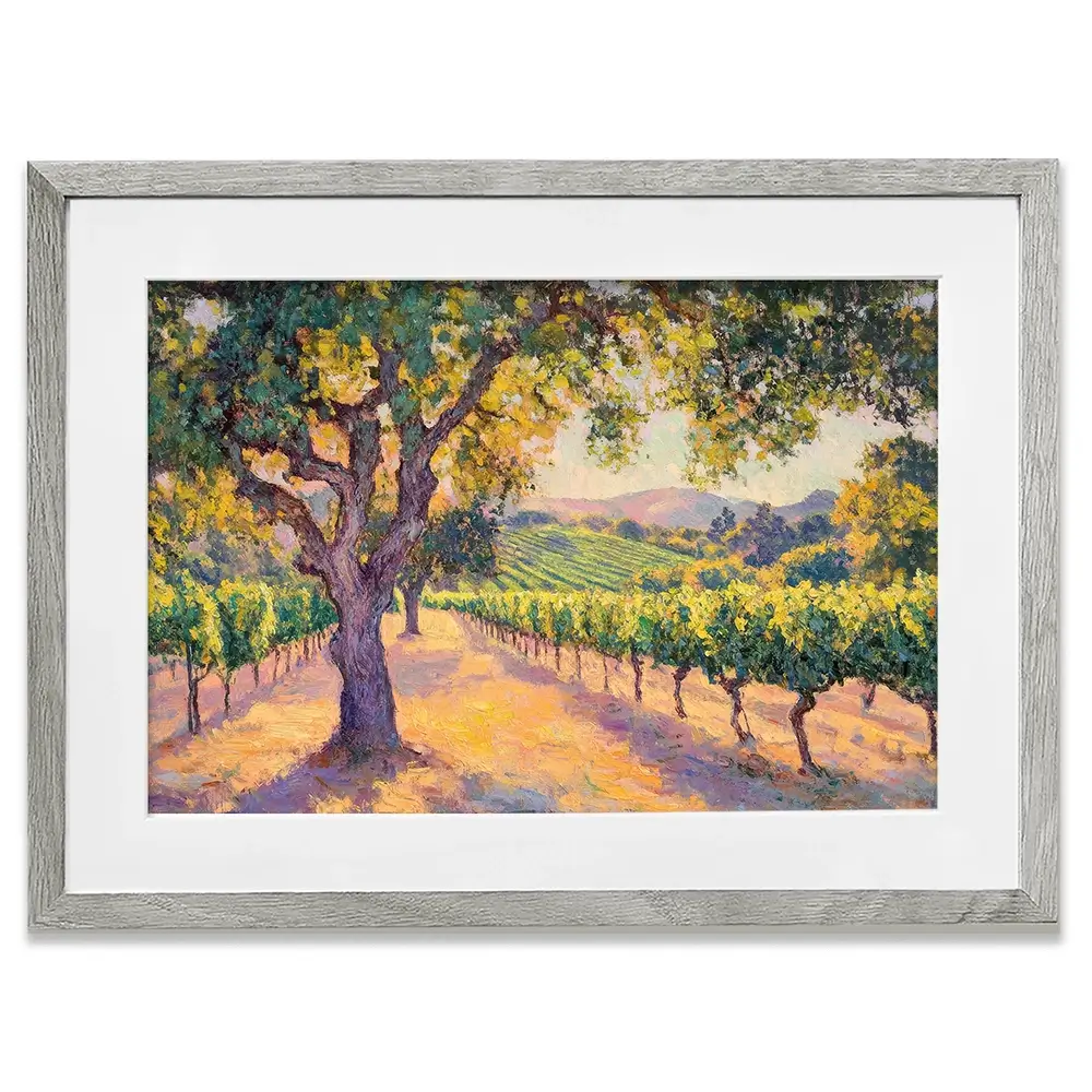 Vineyard View Framed Art Print Vineyard View Framed Art Print wall art product Tanya Ocean