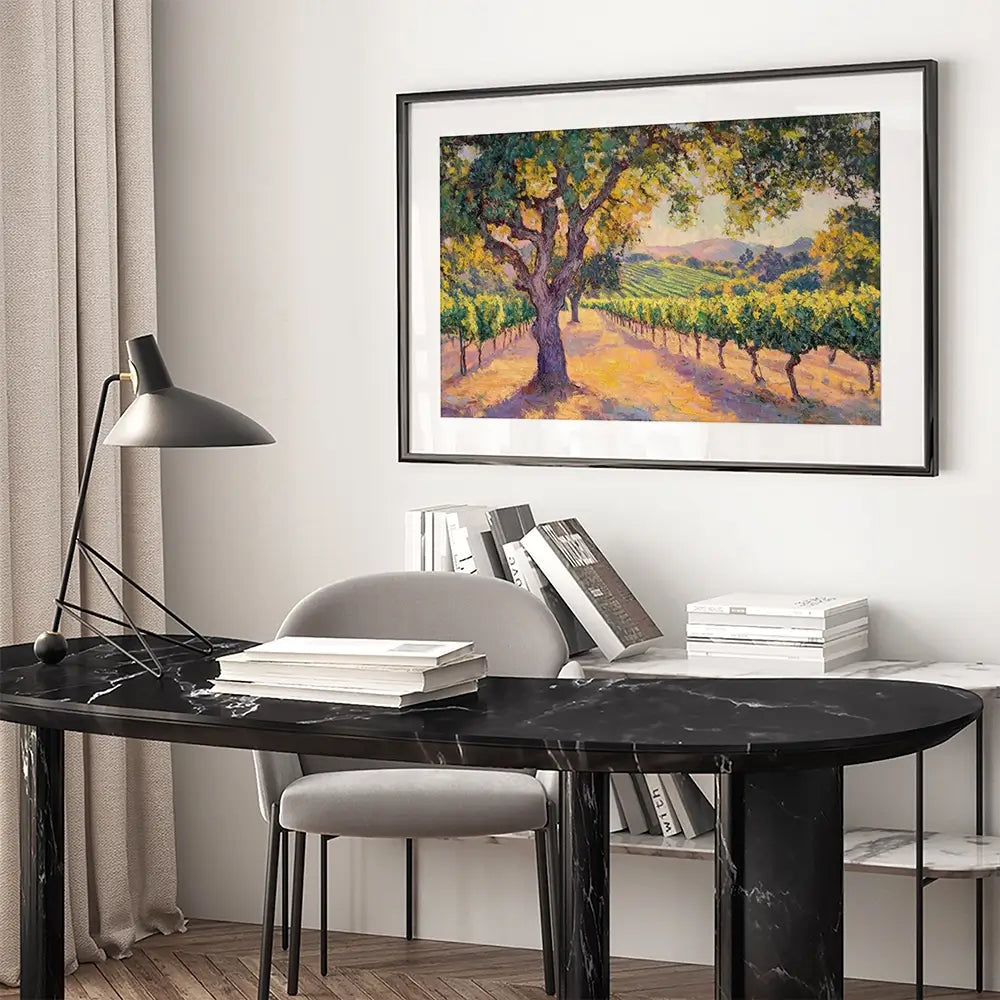 Vineyard View Framed Art Print Vineyard View Framed Art Print wall art product Tanya Ocean