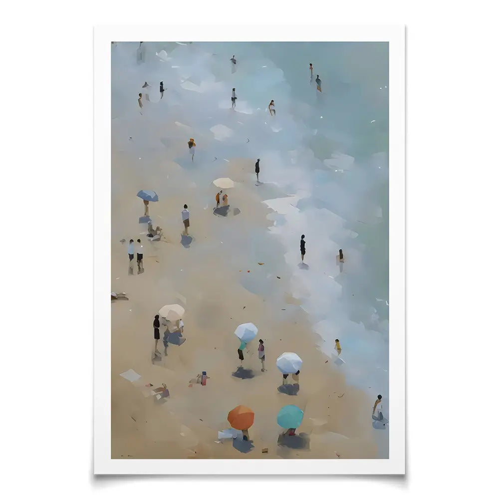 Vintage Beach Umbrellas Art Print Vintage Beach Umbrellas Art Print wall art product Arlington Prints - Independent