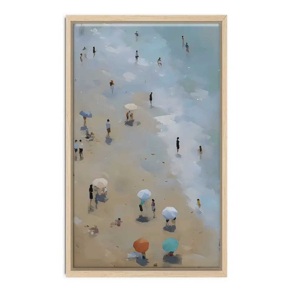 Vintage Beach Umbrellas Canvas Print Vintage Beach Umbrellas Canvas Print wall art product Arlington Prints - Independent