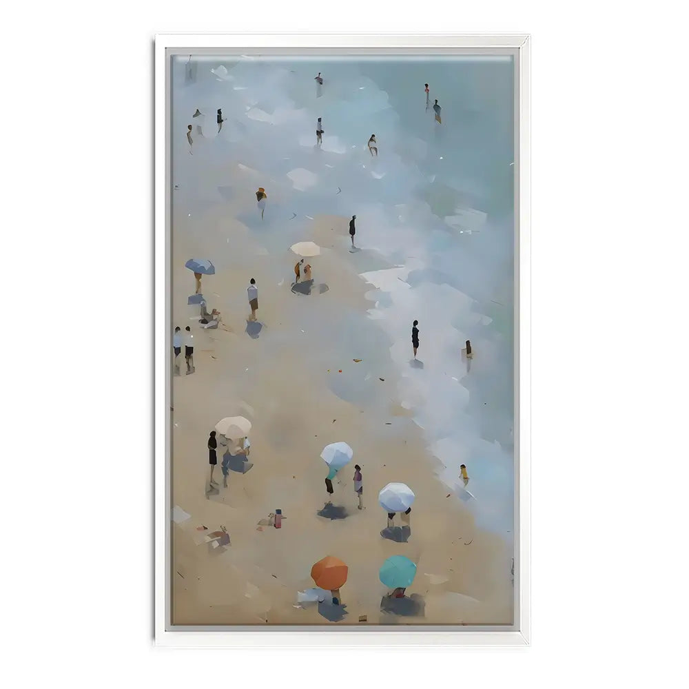 Vintage Beach Umbrellas Canvas Print Vintage Beach Umbrellas Canvas Print wall art product Arlington Prints - Independent