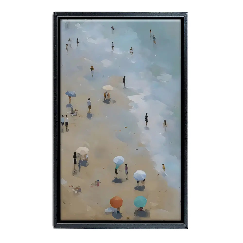 Vintage Beach Umbrellas Canvas Print Vintage Beach Umbrellas Canvas Print wall art product Arlington Prints - Independent