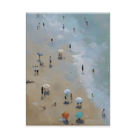Vintage Beach Umbrellas Canvas Print Vintage Beach Umbrellas Canvas Print wall art product Arlington Prints - Independent