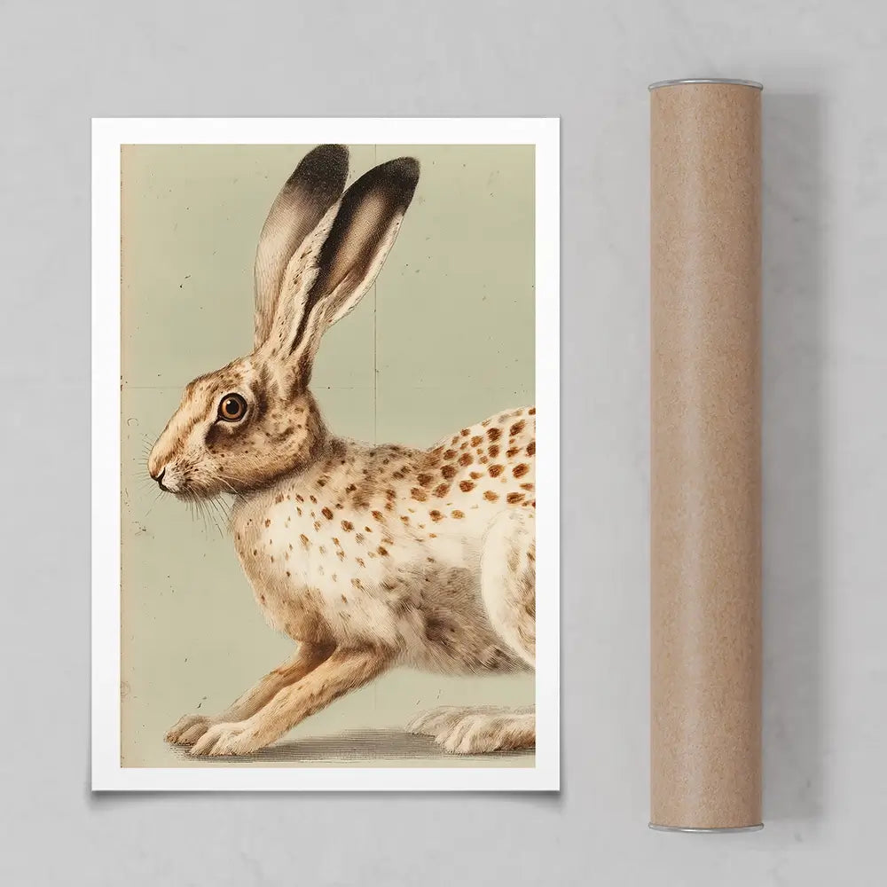 Vintage Hare 2 Art Print Vintage Hare 2 Art Print wall art product Paula Freeman