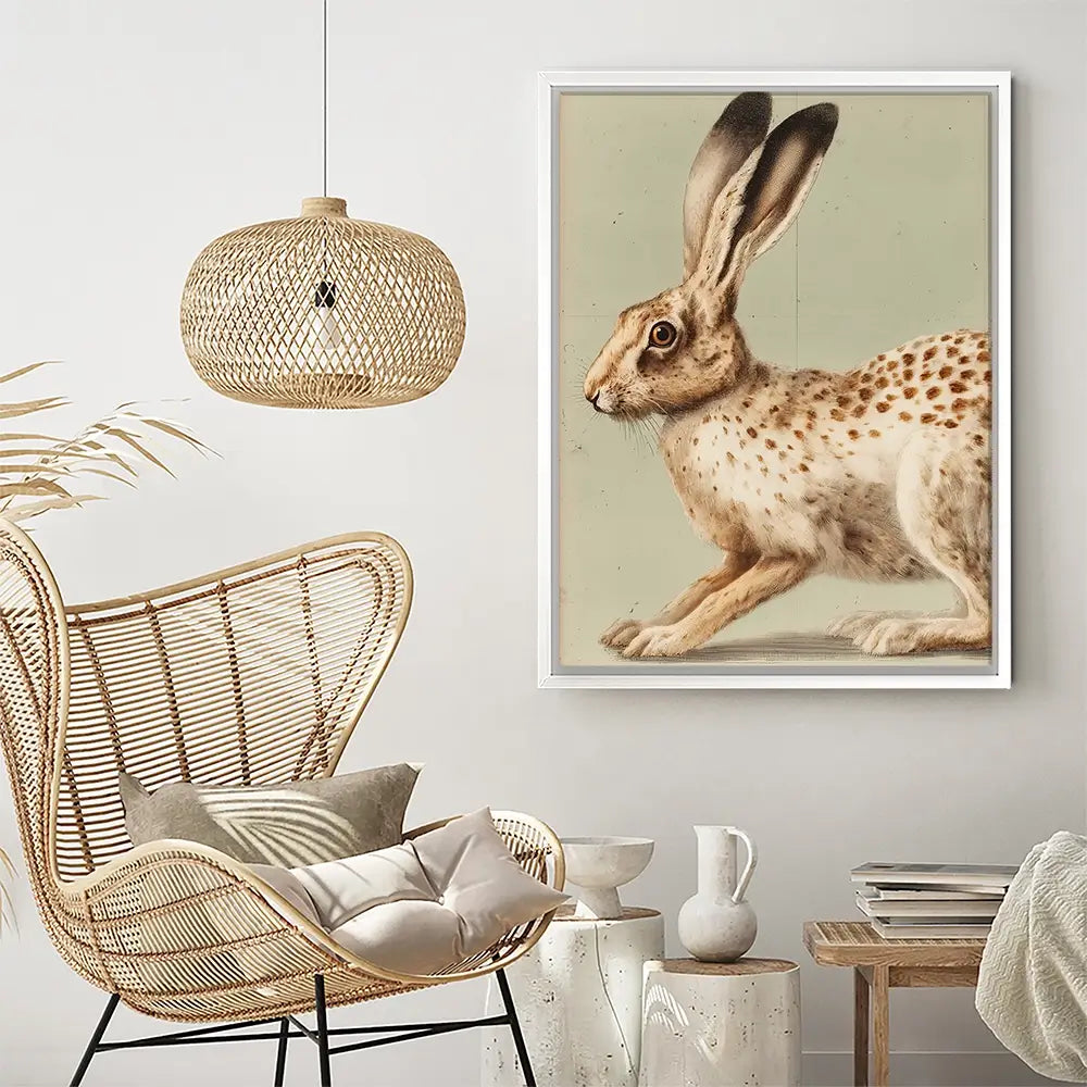 Vintage Hare 2 Canvas Print Vintage Hare 2 Canvas Print wall art product Paula Freeman