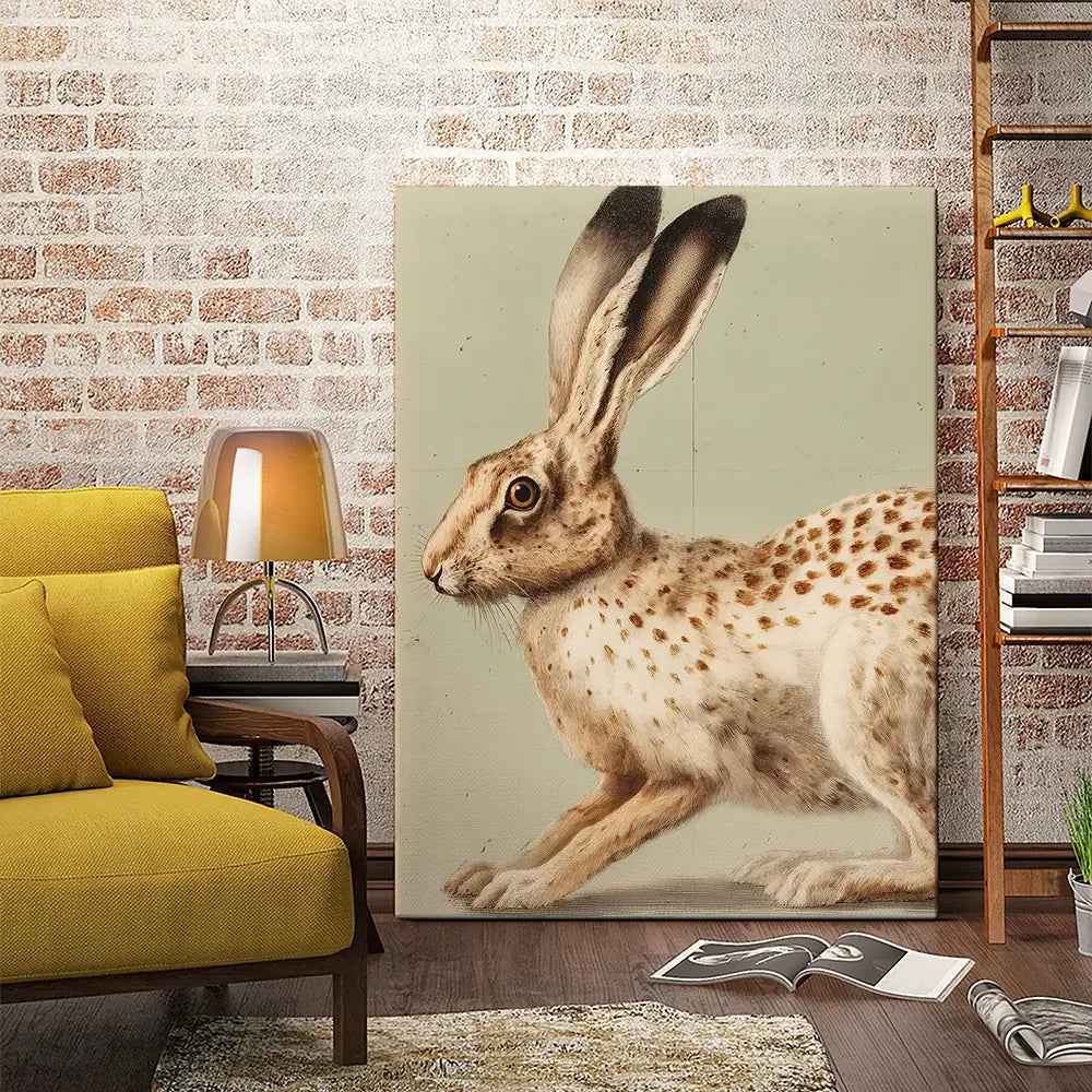 Vintage Hare 2 Canvas Print Vintage Hare 2 Canvas Print wall art product Paula Freeman