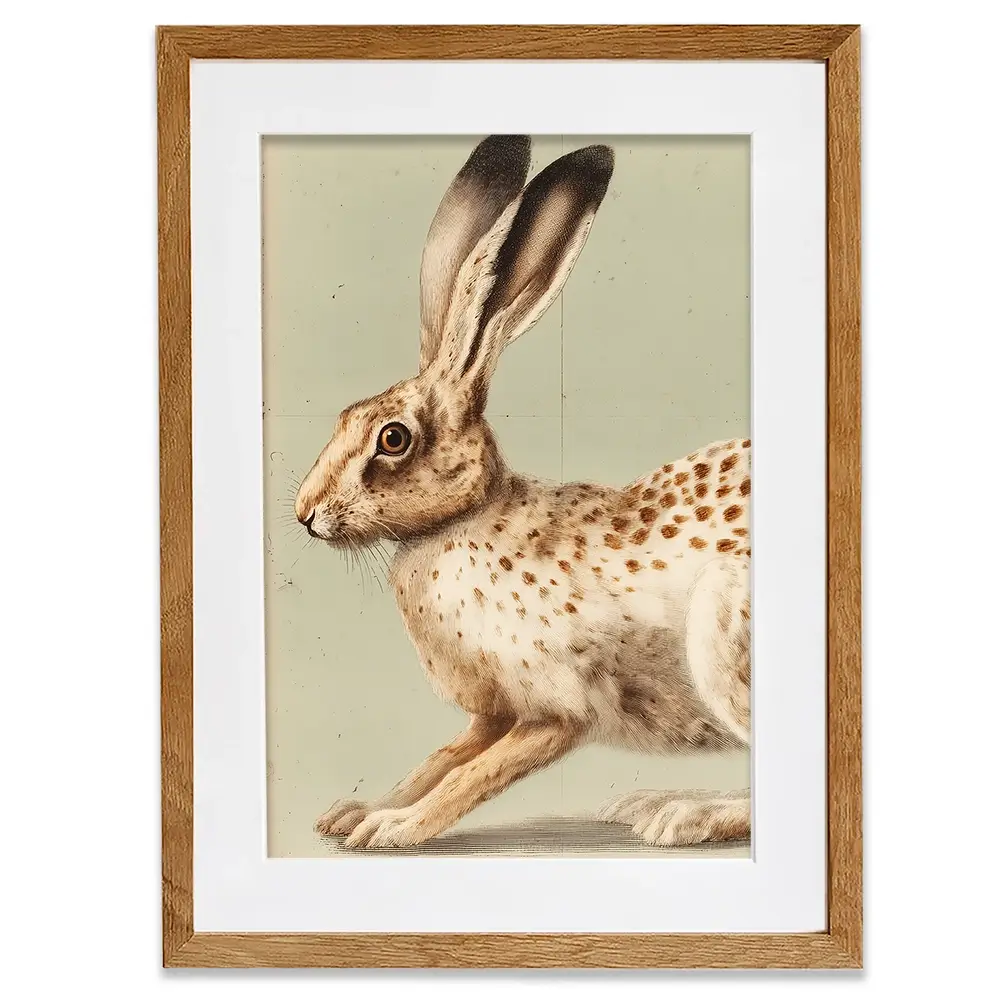 Vintage Hare 2 Framed Art Print Vintage Hare 2 Framed Art Print wall art product Paula Freeman