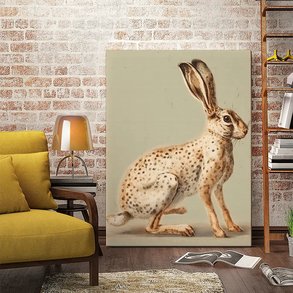 Vintage Hare Canvas Print Vintage Hare Canvas Print wall art product Paula Freeman