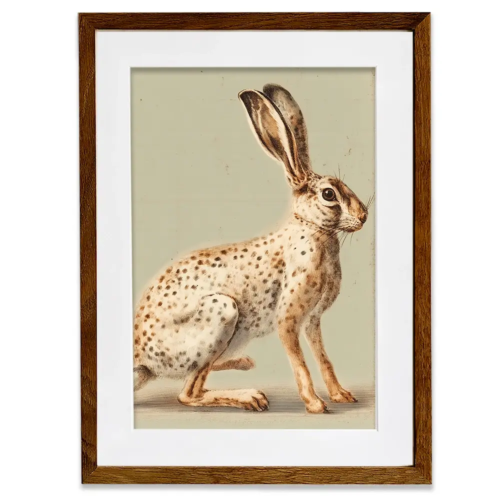 Vintage Hare Framed Art Print Vintage Hare Framed Art Print wall art product Paula Freeman
