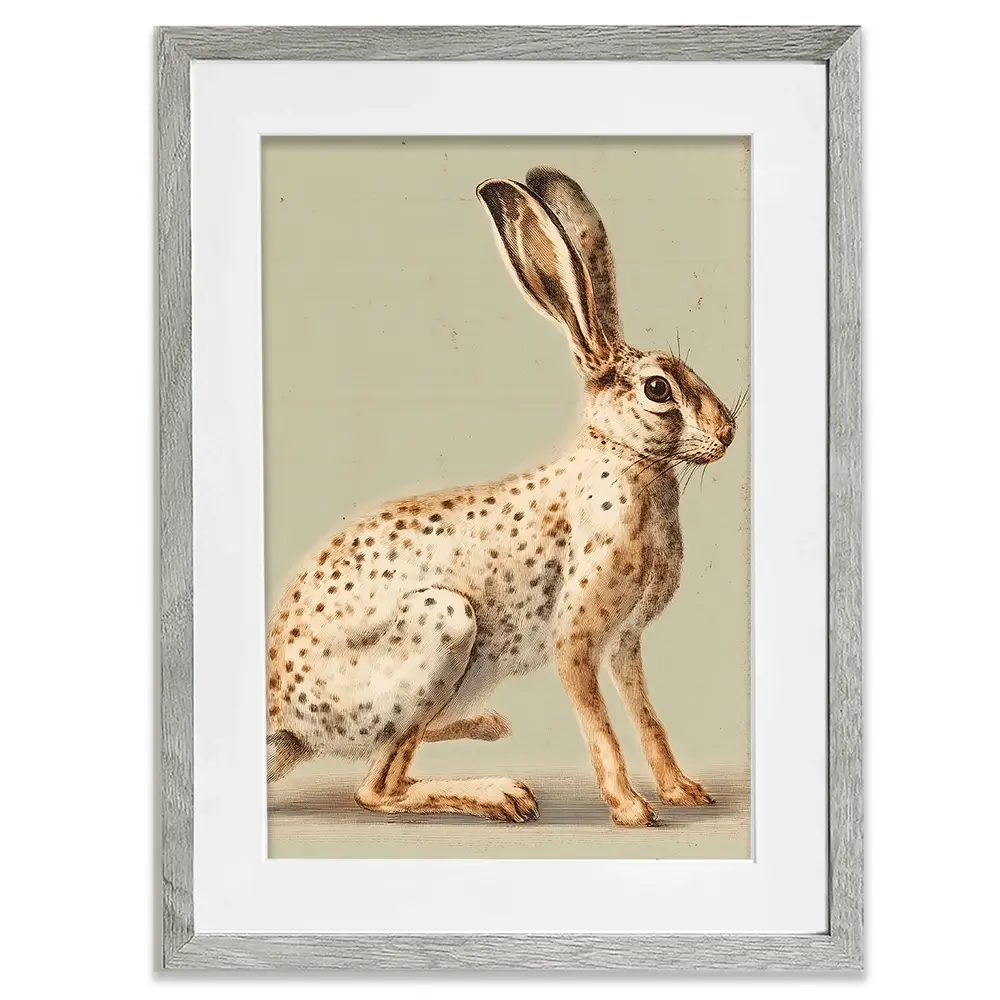 Vintage Hare Framed Art Print Vintage Hare Framed Art Print wall art product Paula Freeman