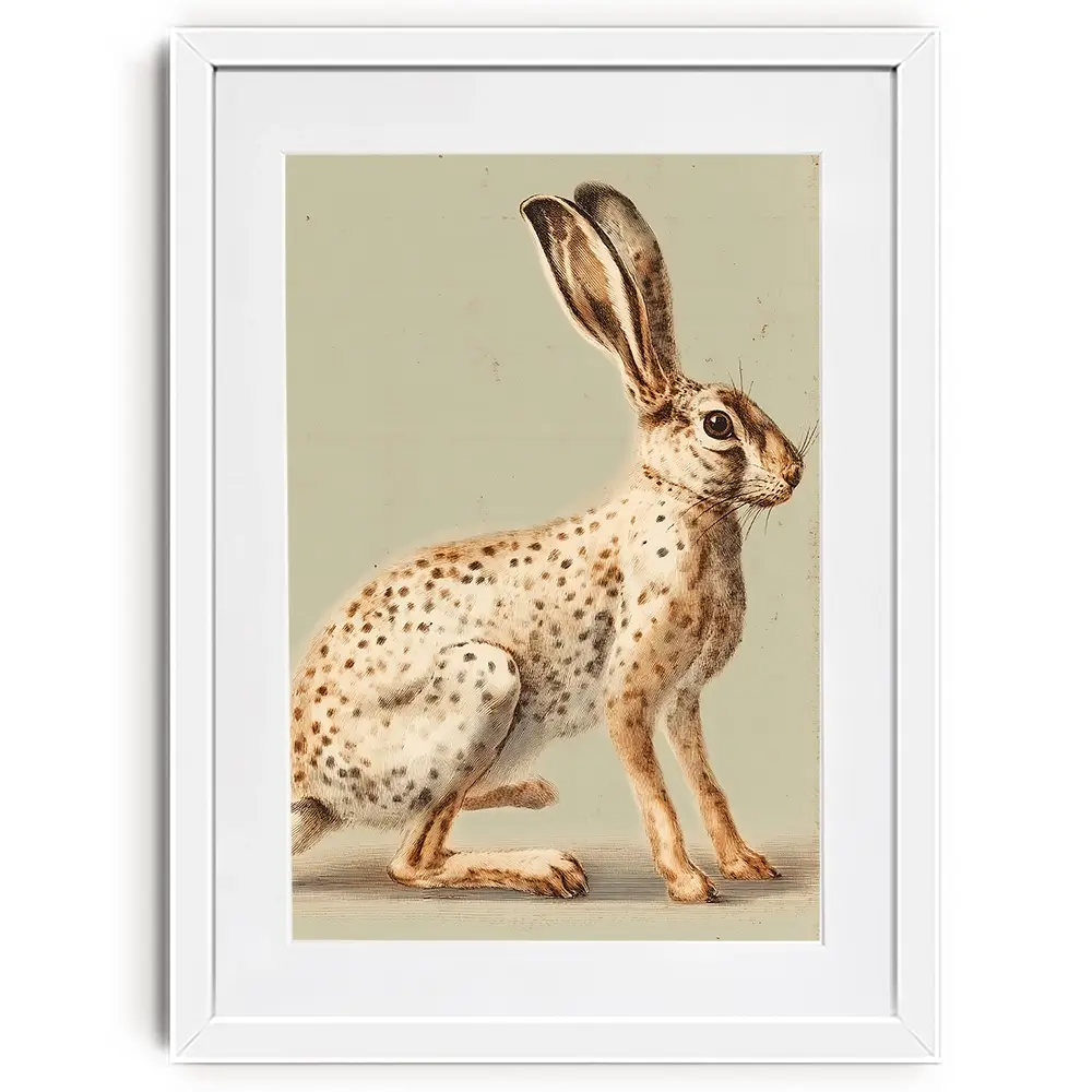 Vintage Hare Framed Art Print Vintage Hare Framed Art Print wall art product Paula Freeman