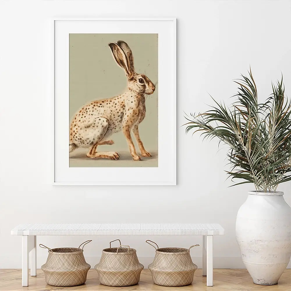Vintage Hare Framed Art Print Vintage Hare Framed Art Print wall art product Paula Freeman
