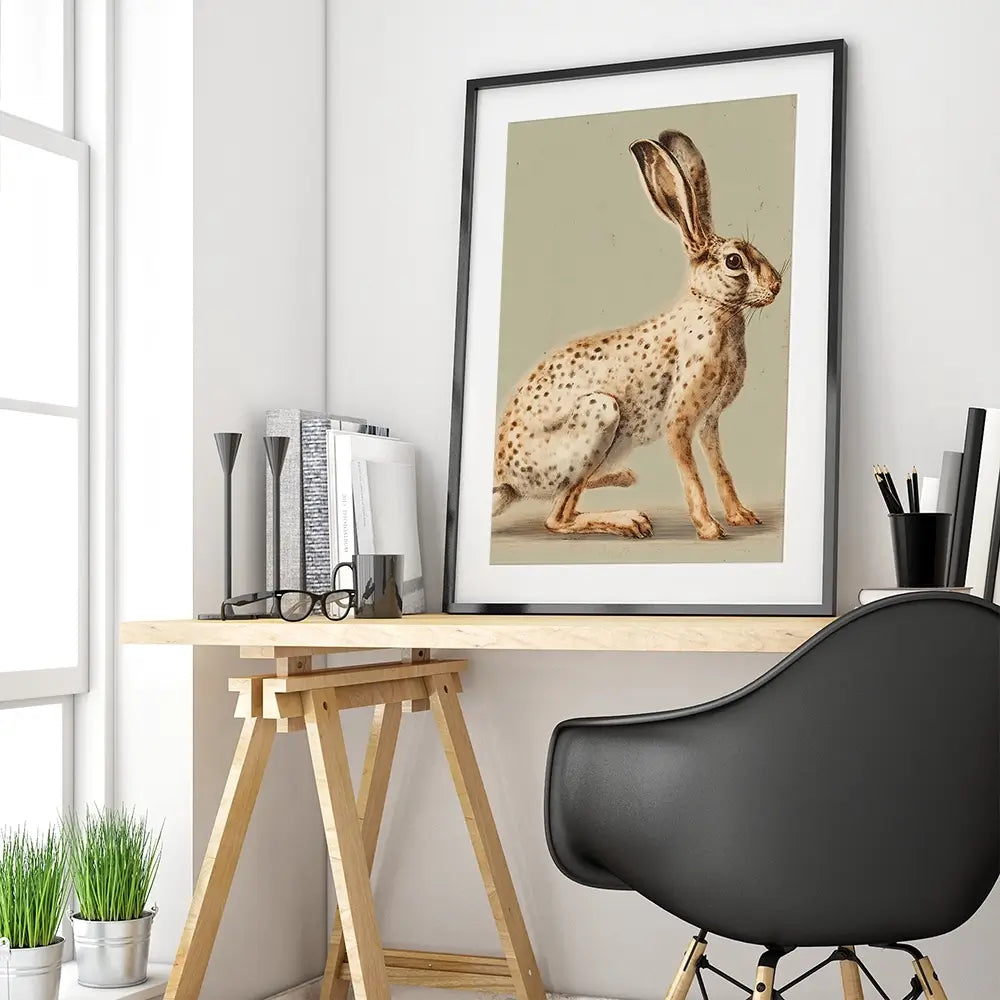 Vintage Hare Framed Art Print Vintage Hare Framed Art Print wall art product Paula Freeman