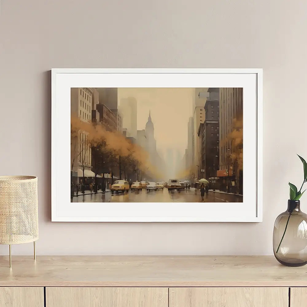 Vintage New York Framed Art Print Vintage New York Framed Art Print wall art product Arlington Prints - Independent