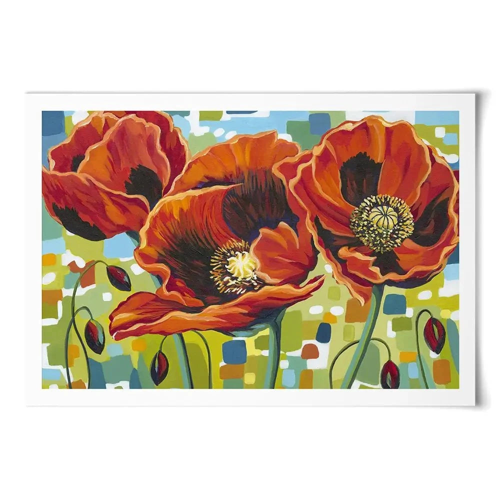 Vivid Poppies Art Print Vivid Poppies Art Print wall art product Carolee Vitaletti