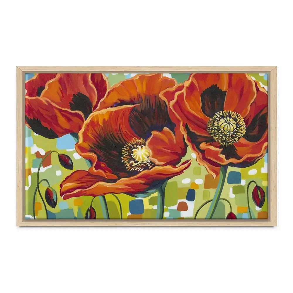 Vivid Poppies Canvas Print Vivid Poppies Canvas Print wall art product Carolee Vitaletti