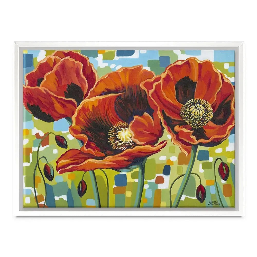 Vivid Poppies Canvas Print Vivid Poppies Canvas Print wall art product Carolee Vitaletti