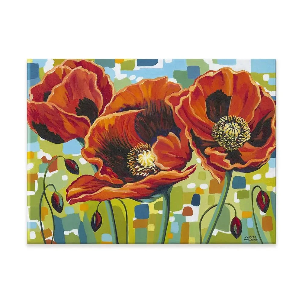 Vivid Poppies Canvas Print Vivid Poppies Canvas Print wall art product Carolee Vitaletti