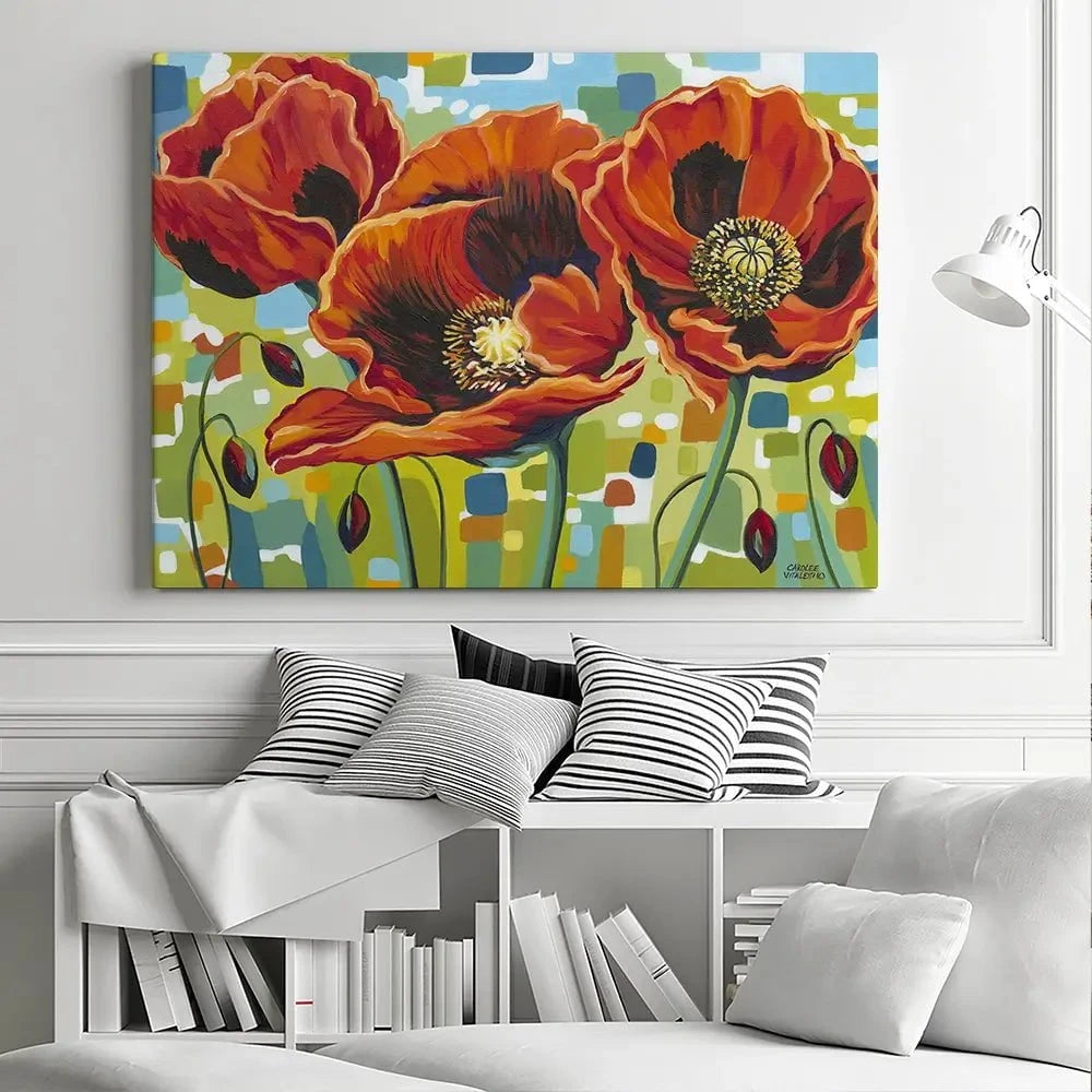 Vivid Poppies Canvas Print Vivid Poppies Canvas Print wall art product Carolee Vitaletti