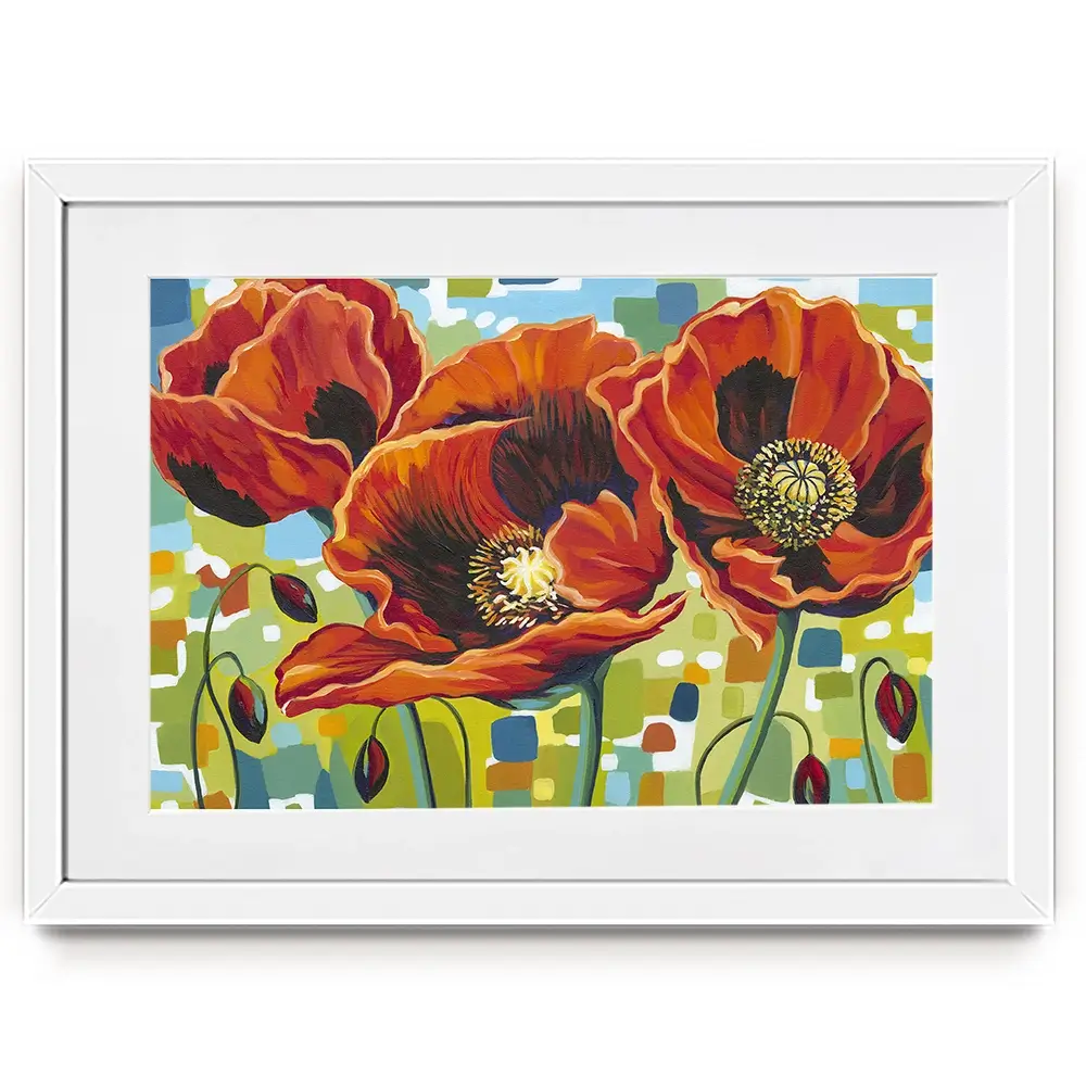 Vivid Poppies Framed Art Print Vivid Poppies Framed Art Print wall art product Carolee Vitaletti