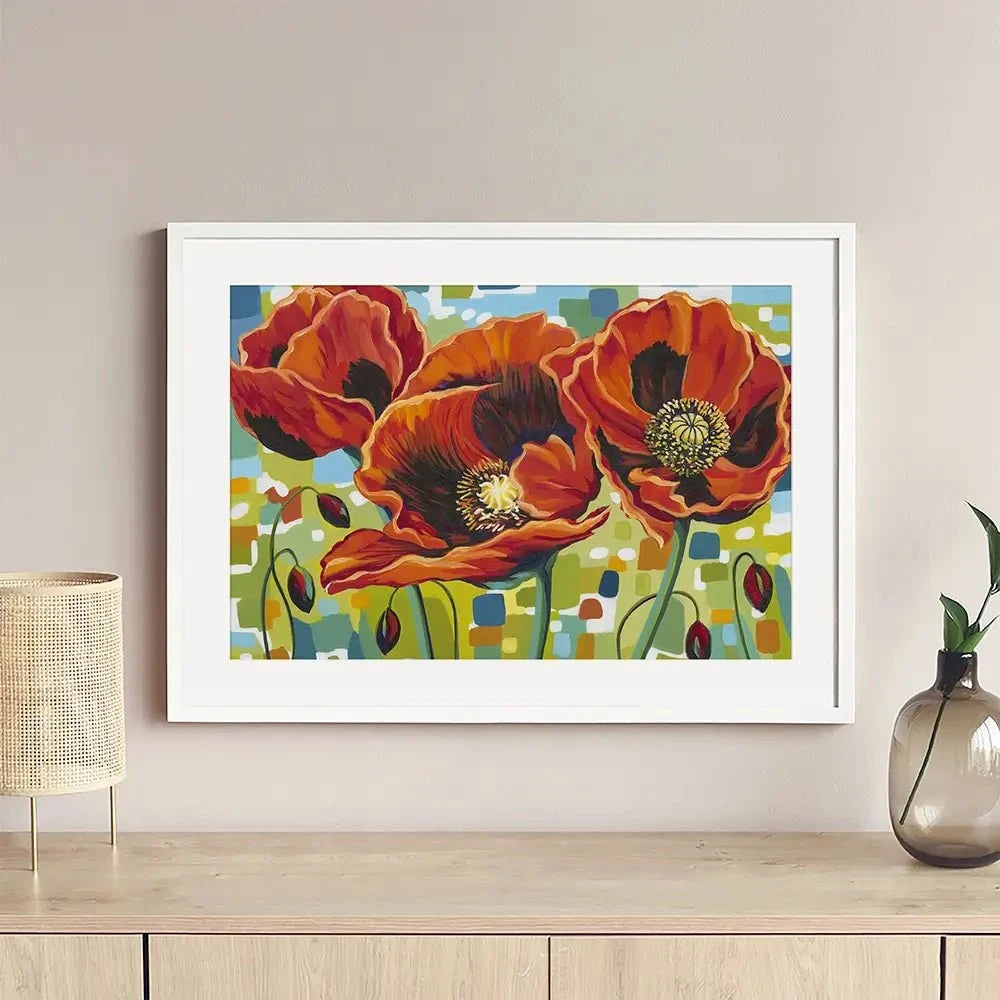 Vivid Poppies Framed Art Print Vivid Poppies Framed Art Print wall art product Carolee Vitaletti