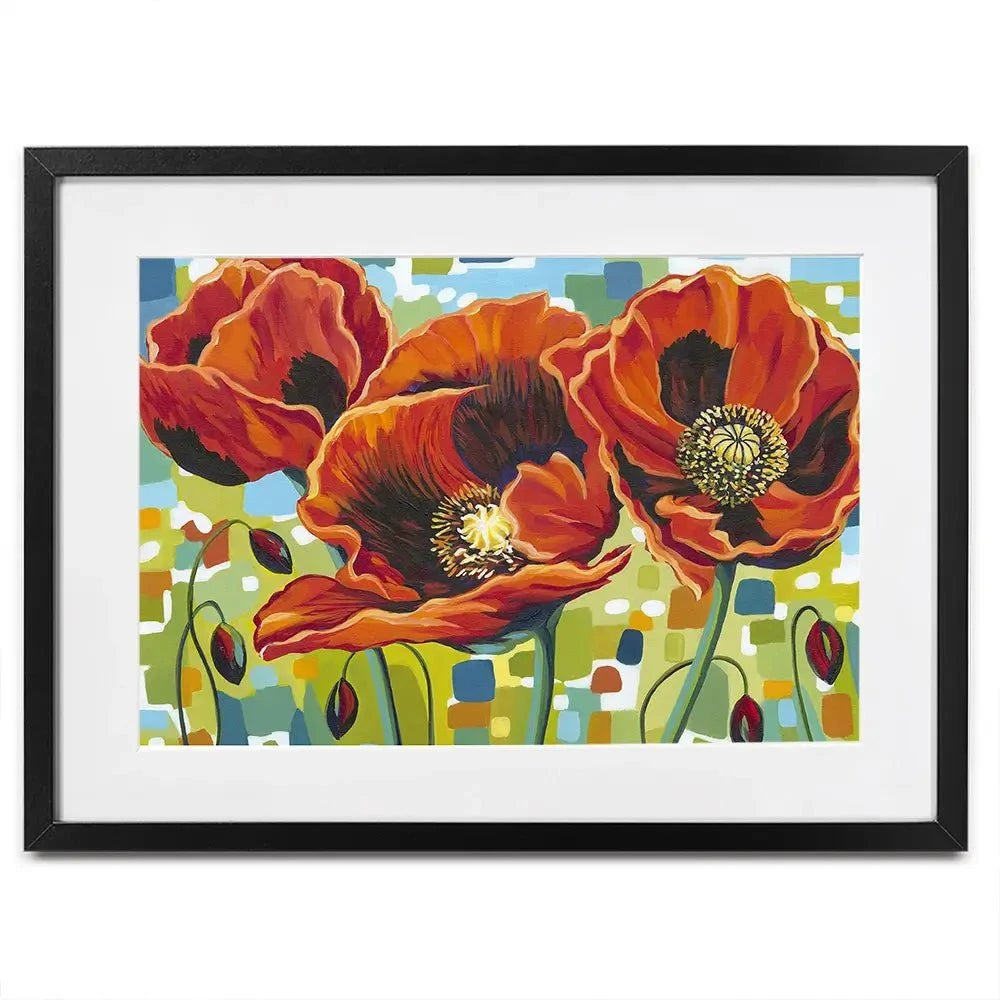 Vivid Poppies Framed Art Print Vivid Poppies Framed Art Print wall art product Carolee Vitaletti