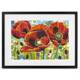 Vivid Poppies Framed Art Print Vivid Poppies Framed Art Print wall art product Carolee Vitaletti