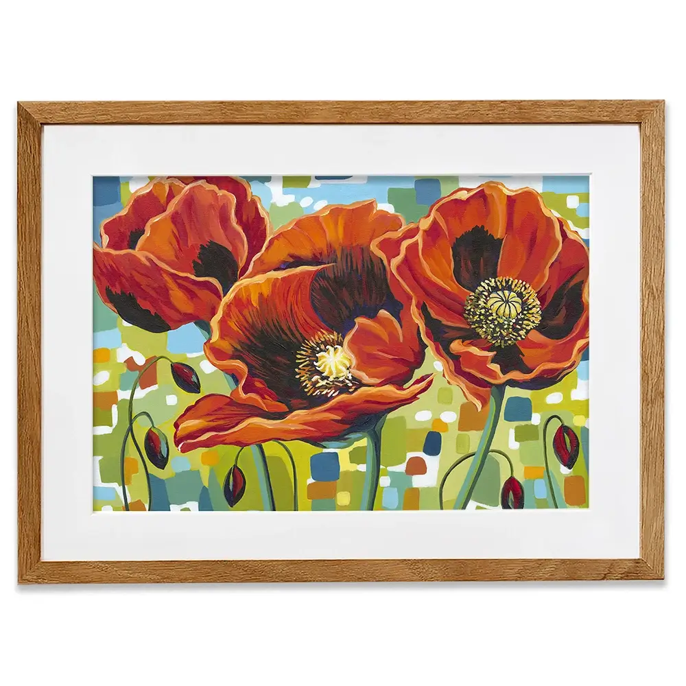 Vivid Poppies Framed Art Print Vivid Poppies Framed Art Print wall art product Carolee Vitaletti