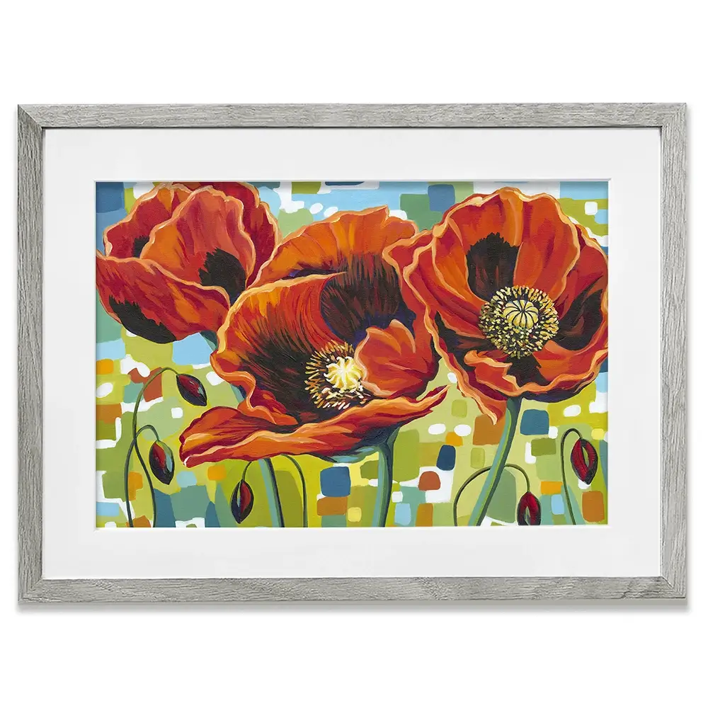 Vivid Poppies Framed Art Print Vivid Poppies Framed Art Print wall art product Carolee Vitaletti