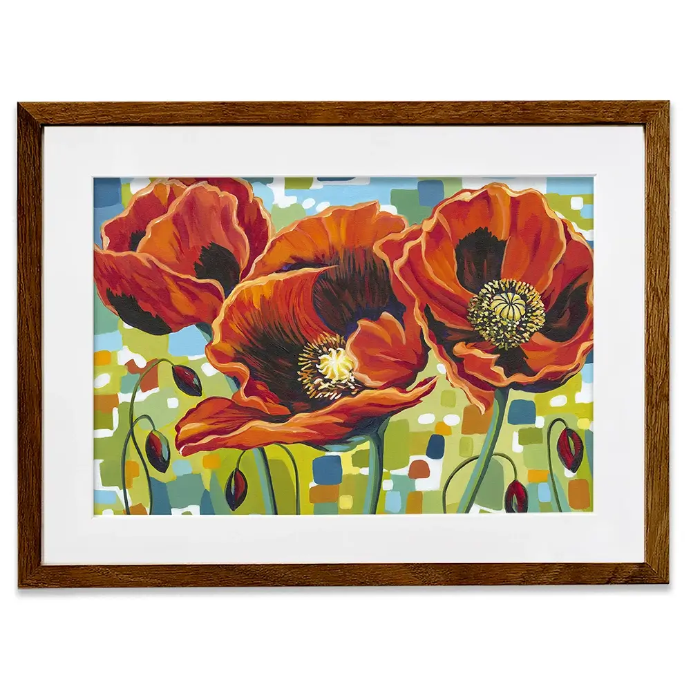 Vivid Poppies Framed Art Print Vivid Poppies Framed Art Print wall art product Carolee Vitaletti