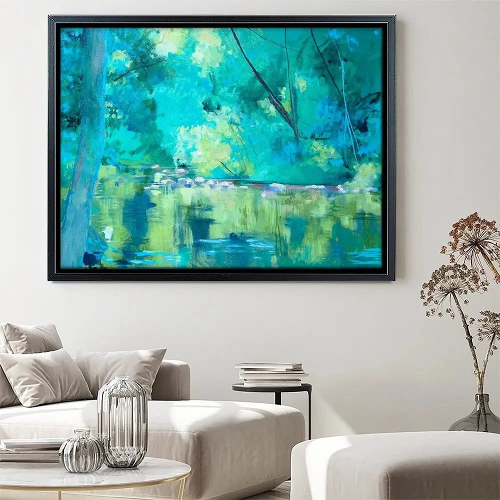 Vivid River Canvas Print Vivid River Canvas Print wall art product Unattributed