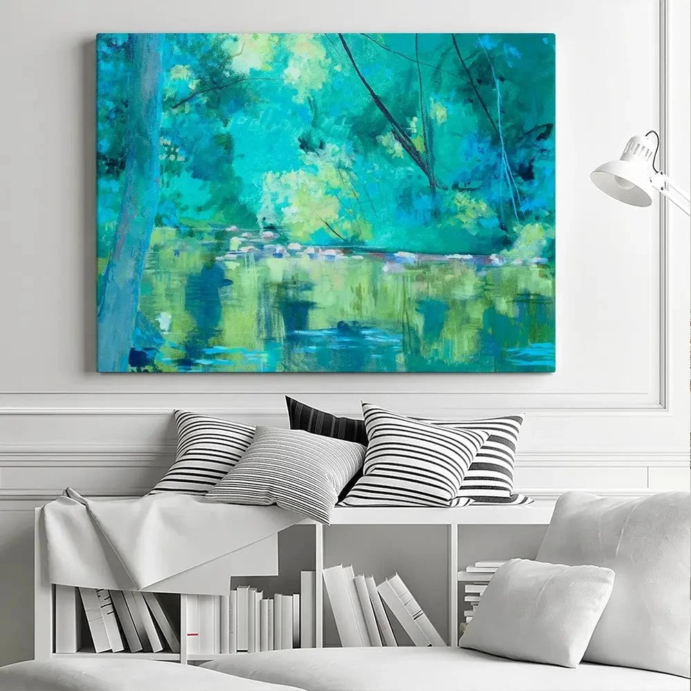 Vivid River Canvas Print Vivid River Canvas Print wall art product Unattributed