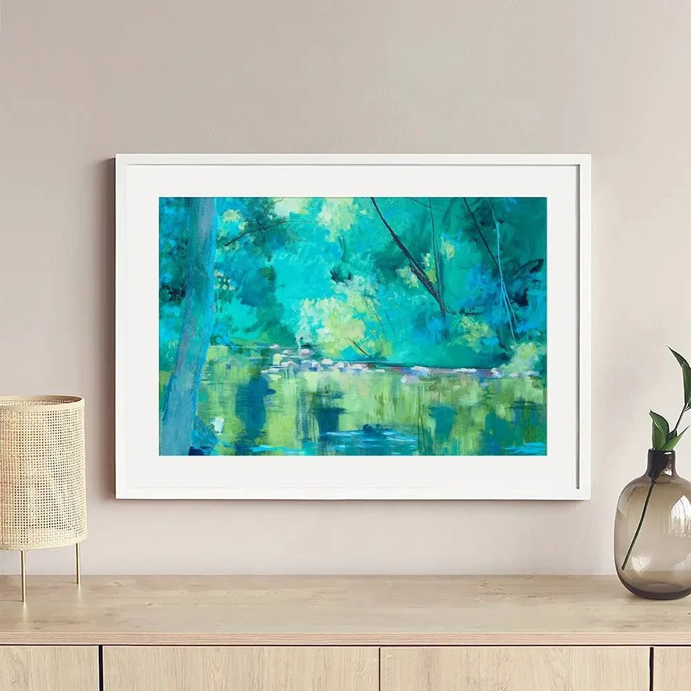 Vivid River Framed Art Print Vivid River Framed Art Print wall art product Unattributed