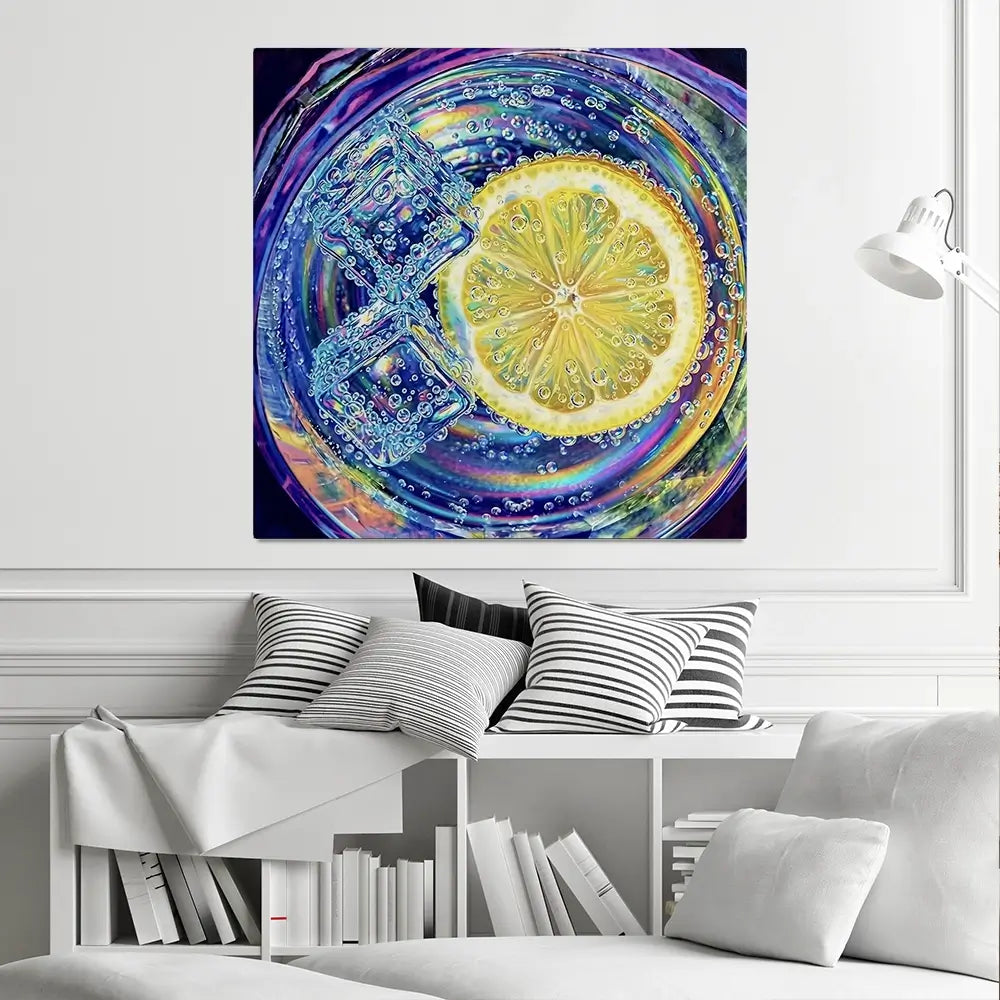 Vodka And Tonic Cocktail Square Canvas Print Vodka And Tonic Cocktail Square Canvas Print wall art product David Alexander Elder