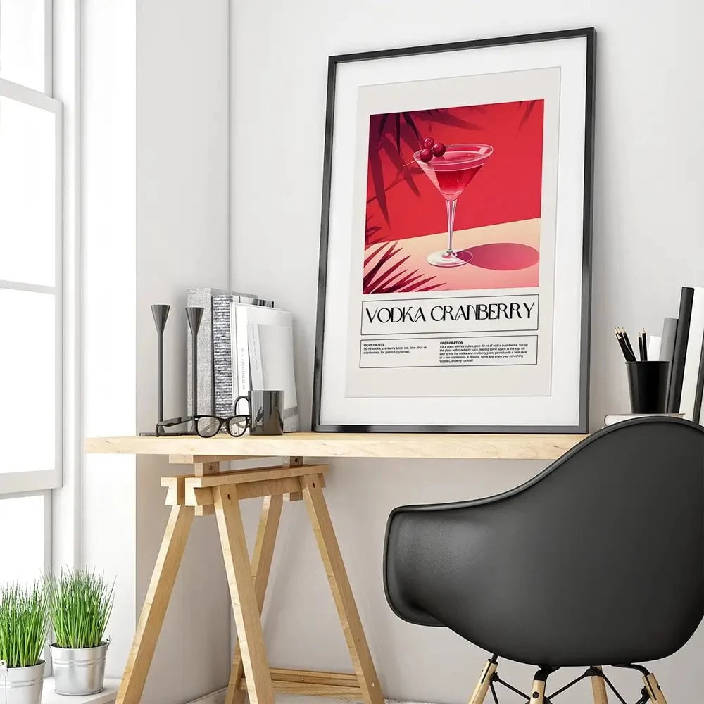 Vodka Cranberry Recipe Framed Art Print Vodka Cranberry Recipe Framed Art Print wall art product Art Print Shop