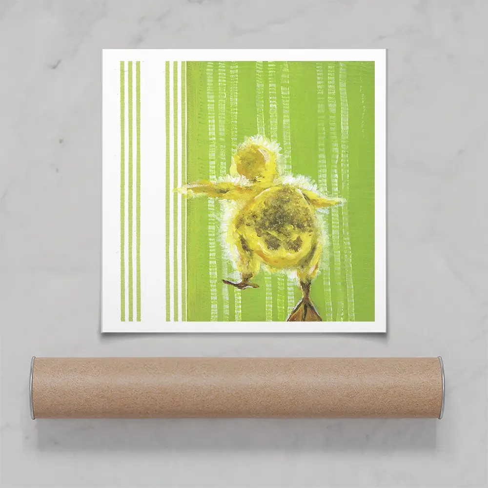 Waddle Away Square Art Print Waddle Away Square Art Print wall art product Jennifer Rutledge