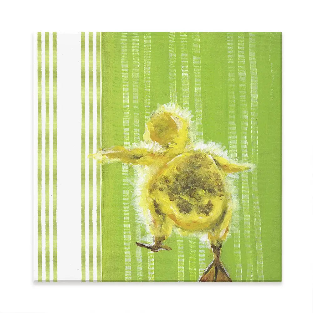 Waddle Away Square Canvas Print Waddle Away Square Canvas Print wall art product Jennifer Rutledge