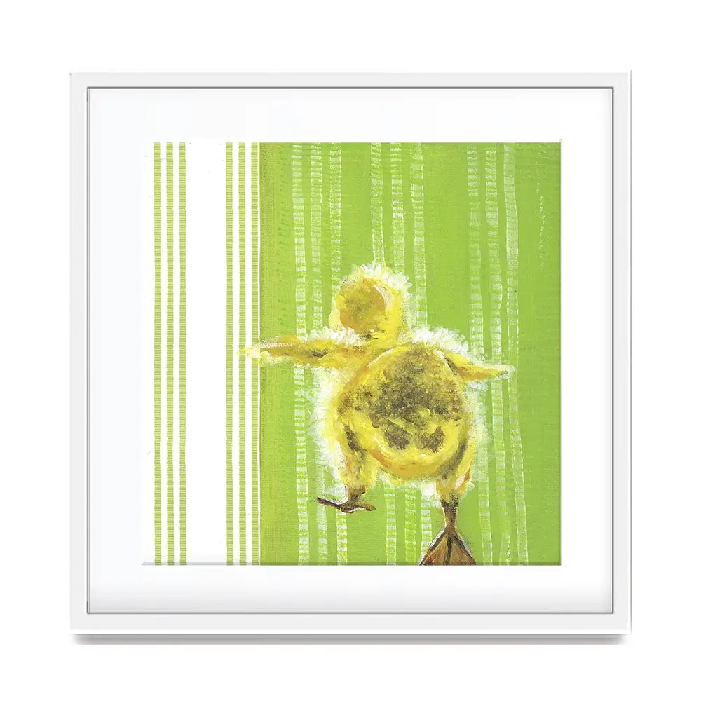 Waddle Away Square Framed Art Print Waddle Away Square Framed Art Print wall art product Jennifer Rutledge
