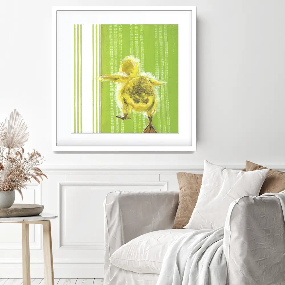 Waddle Away Square Framed Art Print Waddle Away Square Framed Art Print wall art product Jennifer Rutledge