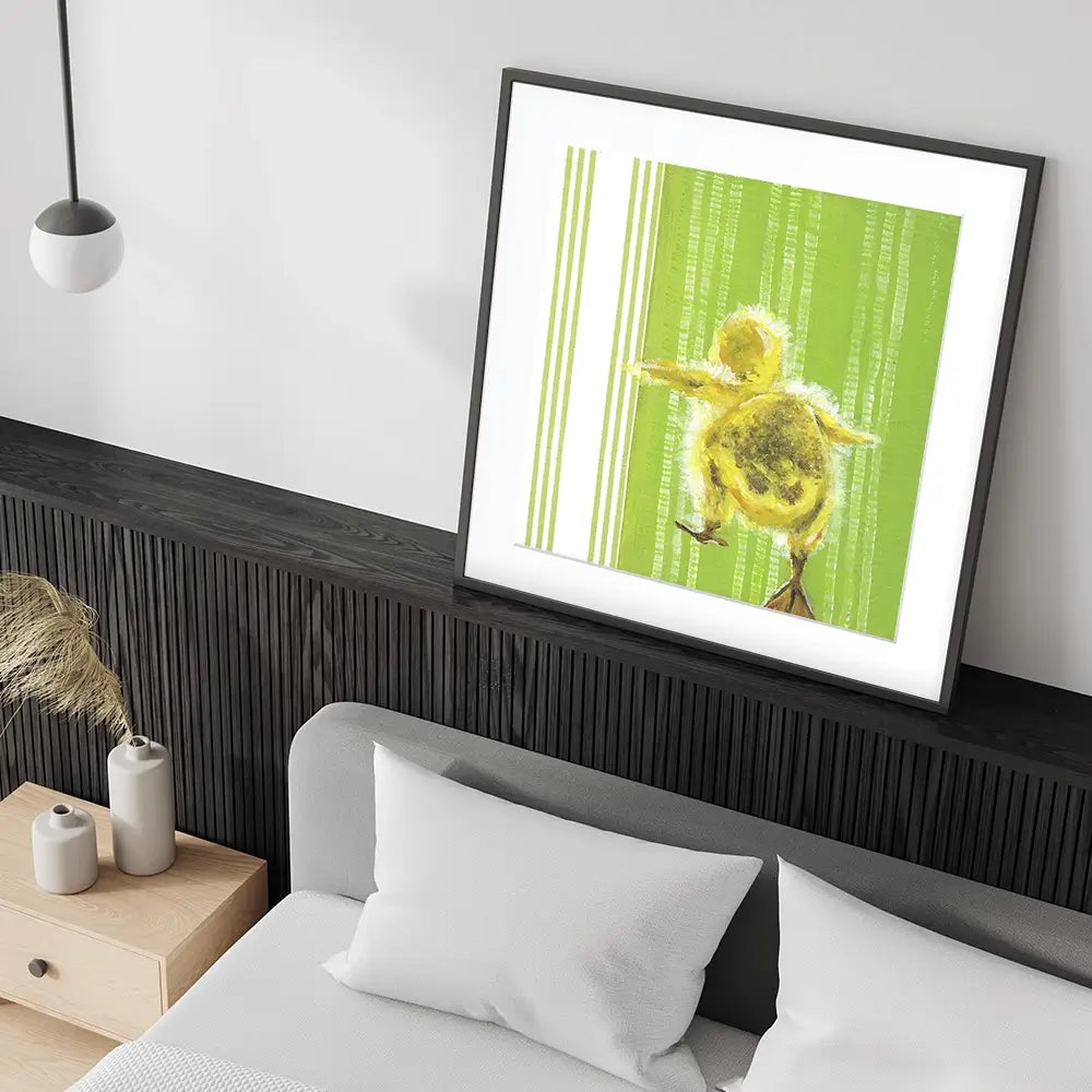 Waddle Away Square Framed Art Print Waddle Away Square Framed Art Print wall art product Jennifer Rutledge