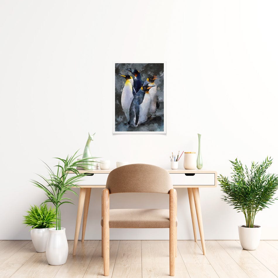 Waddle Of Penguins Art Print wall art product / Shutterstock