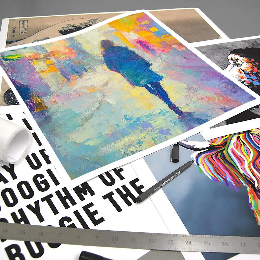 Walking Away Square Art Print Walking Away Square Art Print wall art product Tanya Ocean