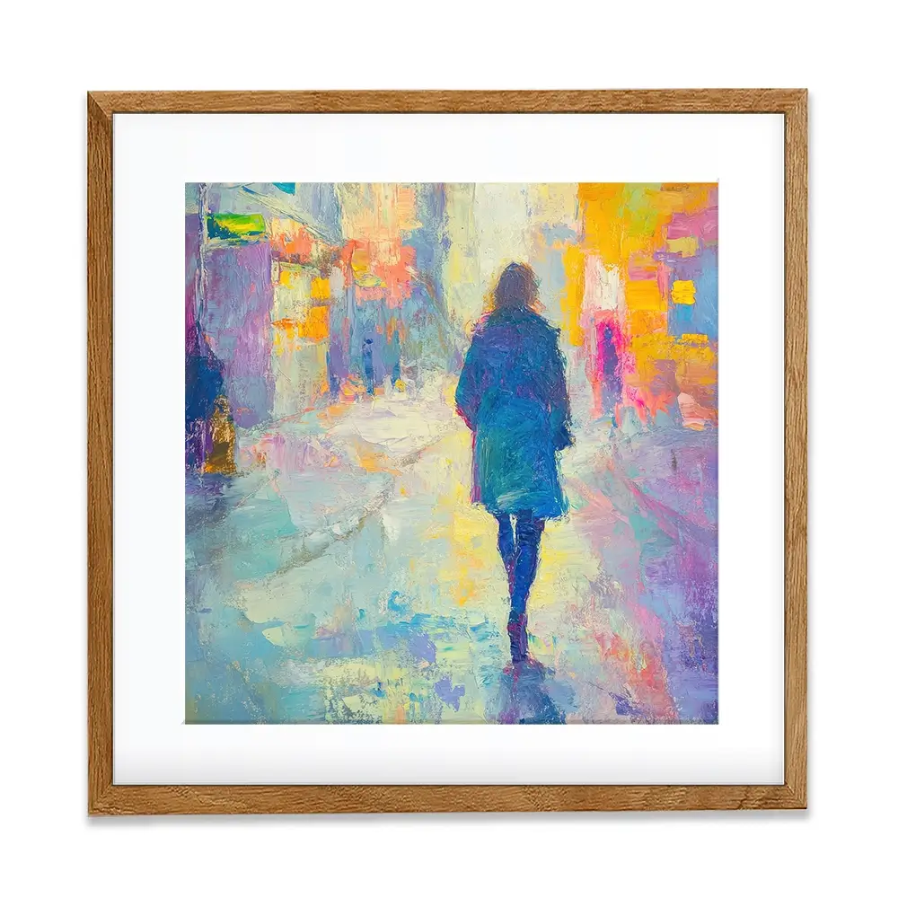 Walking Away Square Framed Art Print Walking Away Square Framed Art Print wall art product Tanya Ocean