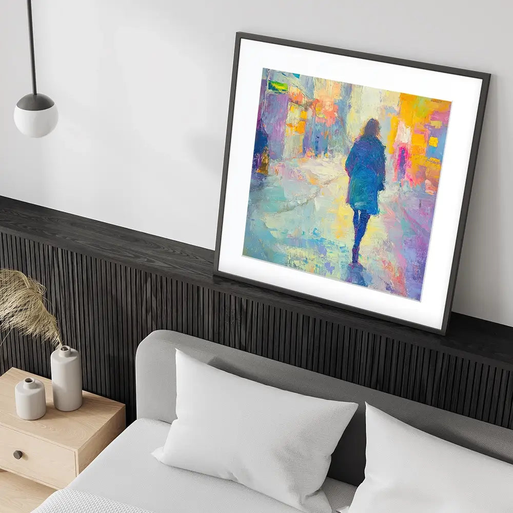 Walking Away Square Framed Art Print Walking Away Square Framed Art Print wall art product Tanya Ocean