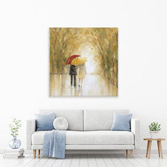 Walking In The Rain Canvas Print wall art product Carol Robinson