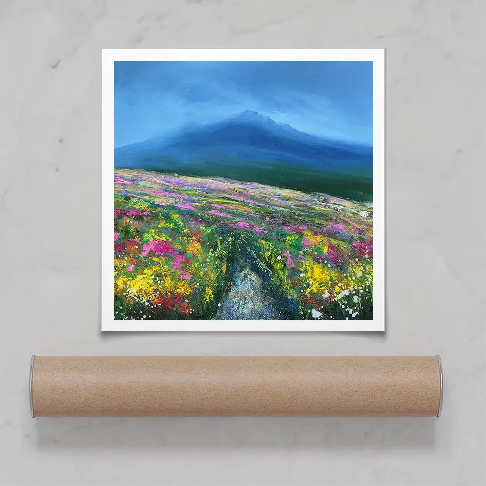 Walking On Dartmoor Square Art Print Walking On Dartmoor Square Art Print wall art product Laure Bury